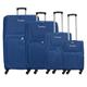 Priceless Homeware Travel Suitcase Large Set 4Pcs Luggage Sets Travel Bag Cabin Suitcase Trolley Carry On Suitcases with Lock & Wheels (Ocean Blue, Suitcase Set - 4pc)