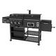ATAAY Products Gas Barbecue Grill Stove, Multifunction Smokeless Barbecue Car with Double-Layer Hollow Cabinet And 6-Speed Lifting Charcoal Basin,202.5×60×126.8cm
