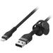 Belkin BoostCharge Pro Flex Lightning to USB-A Cable (6.6', Black) CAA010BT2MBK