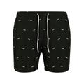 Badeshorts URBAN CLASSICS "Herren Embroidery Swim Shorts" Gr. M, US-Größen, bunt (midnightnavyflamingo) Herren Badehosen Herrenbademode