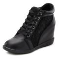 Sneaker LASCANA "Stiefelette" Gr. 39, schwarz Damen Schuhe Ankleboots Sneaker high Schnürstiefeletten