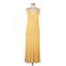 Zara Casual Dress - A-Line Scoop Neck Sleeveless: Yellow Print Dresses - Women's Size Medium