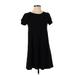 Ann Taylor LOFT Casual Dress - A-Line: Black Solid Dresses - Women's Size X-Small Petite