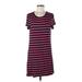 Tommy Hilfiger Casual Dress - Shift: Blue Stripes Dresses - Women's Size Medium