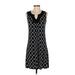 St. John's Bay Casual Dress - A-Line: Black Color Block Dresses - Women's Size Small Petite