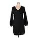 New York & Company Casual Dress - Sweater Dress: Black Dresses - Women's Size X-Large