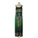 SOHO Apparel Ltd Casual Dress Scoop Neck Sleeveless: Green Dresses - Women's Size Large