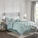 7pc King Size Embroidery Tufted Comforter Set Seafoam