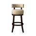 Lynsey Contemporary 24"Barstool With linen Cushion, Set of 2 - 34 H x 22.25 W x 22.25 L Inches