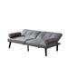 Linen Fabric Futon Upholstered Sofa Bed, Convertible Folding Couch