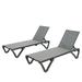 Patio Chaise Lounge Stackable Poolside Sunbathing Lounger Chair with Adjustable Backrest for Beach Recliner Chair