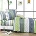 3pc Queen Serene Bedding Set Duvet Cover Set Green