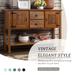 48"Solid Wood Sideboard Console Table with 2 Drawers and Cabinets and Bottom Shelf,Storage Dining Buffet Server Cabinet