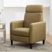 Lounge Chair PU Leather Accent Chair Recliner Chair High Back Chair Living Room Adjustable Chair w/ Padded Seat, Mustard Green