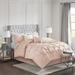 7pc King Size Embroidery Tufted Comforter Set Blush