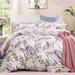 3pc Twin Size Cotton Bedding Set Rose Pink Purple