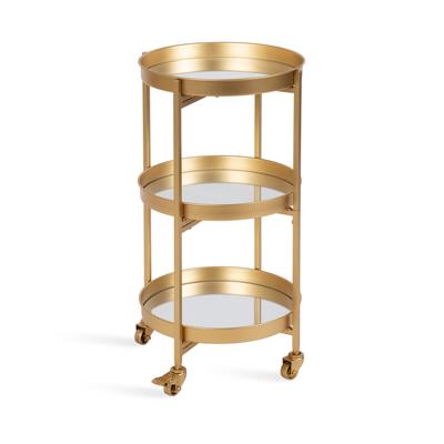 Kate and Laurel Celia Round Metal Bar Cart