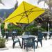 AOOLIMICS 10ft. x 6.5ft. Outdoor Patio Market Table Rectangle Umbrella