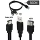 Câble adaptateur USB mâle + ESATA mâle vers alimentation 0.5m