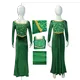 Fiona Cosplay Costume pour enfants robe longue verte pour enfants tenues de princesse pour filles