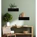 Rayne Mirrors Emerald Lee 2 Piece Oak Floating Shelf Wood in Black/Brown | 6" H x 13" W x 6" D | Wayfair FS-13/6/6-Blk.RdOk.Mt.2