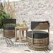 Bay Isle Home™ Anuhya 2 - Person Seating Group w/ Cushions Wood/Natural Hardwoods in Gray/Brown | Outdoor Furniture | Wayfair