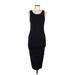 Kenneth Cole New York Casual Dress - Midi: Black Solid Dresses - Women's Size Medium