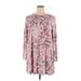 Lily Rose Casual Dress: Pink Acid Wash Print Dresses - Women's Size X-Large