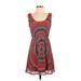 American Rag Cie Casual Dress: Red Paisley Dresses - Women's Size Small