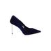 Carvela Heels: Slip-on Stilleto Minimalist Blue Print Shoes - Women's Size 40 - Pointed Toe