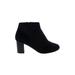 Bella Vita Ankle Boots: Black Solid Shoes - Women's Size 8 1/2 - Almond Toe