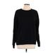 DKNY Sweatshirt: Black Solid Tops - Women's Size Large