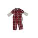 Carter's Long Sleeve Outfit: Red Print Bottoms - Size 12 Month