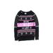 Well Worn Pullover Sweater: Off The Shoulder Off Shoulder Black Print Tops - Women's Size X-Small