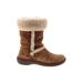 Ugg Australia Boots: Winter Boots Stacked Heel Boho Chic Tan Shoes - Women's Size 8 - Round Toe