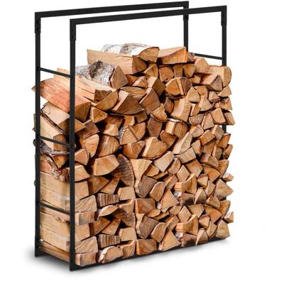 Kaminholzregal Brennholzregal Holzständer Feuerholzregal 40 kg Stahl schwarz Image