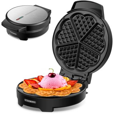 Steinborg - Waffeleisen für klassische Herzwaffeln 1000 Watt Backampel Image