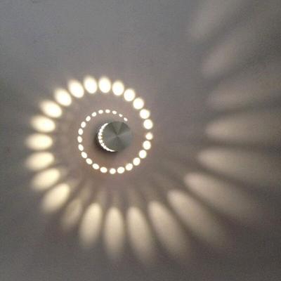 Axhup - Wandleuchte led, 3W Wandlampe in Sonne Streulichtdesign, Flurlampe Spirale Effekt für Innen Image