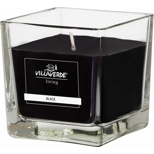 Villa Verde - Duftkerze im Glas klar eckig Black, 8 x 8 x 8 cm Duftkerzen