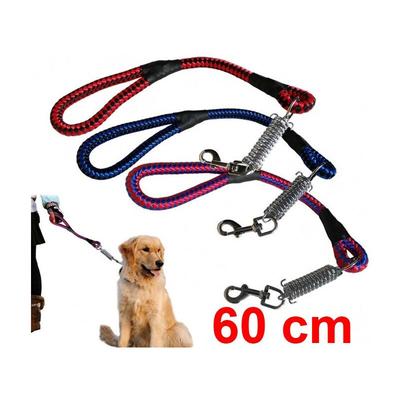 Trade Shop - KURZE LEINE MOD. SAN DIEGO GEFLOCHTENES SEIL MIT FEDERKLEMME 60 CM - Image