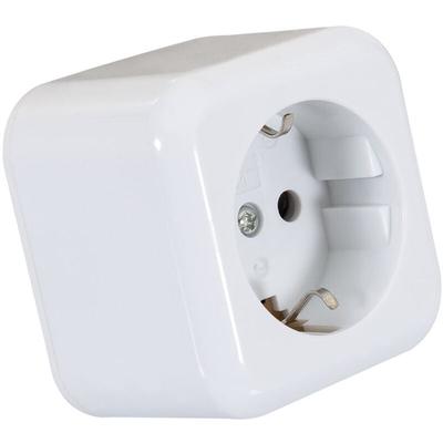 Aufputz-Steckdose Typ f Schuko Weiß Image