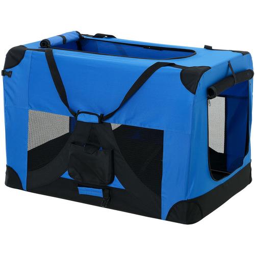 Hundetransportbox m blau Faltbar Transportbox Hunde Box Trage Tasche [ Pro.tec