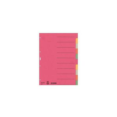 Ordnerregister din A4 blanko Karton recycelt mehrfarbig 10 Registerblätter
