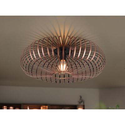 LED Deckenleuchte Gitter Lampenschirm Metall in Kupfer antik Ø 40cm Image