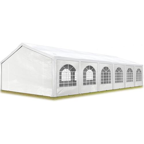 TOOLPORT Hochwertiges Partyzelt 6x12 m Pavillon Zelt PE Plane 450 N Gartenzelt Festzelt Bierzelt