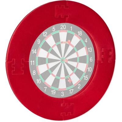 Relaxdays - Dart Catchring R7, 4-teilig, Schutzring für 45 cm Dartscheibe, stabiler Wandschutz,