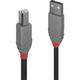 USB-Kabel usb 2.0 usb-a Stecker, usb-b Stecker 10.00 m Schwarz 36677 - Lindy