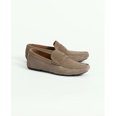 Brooks Brothers Men's Jefferson Suede Driving Moccasins Shoes | Dark Beige | Size 10½ D