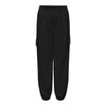 Cargohose KIDS ONLY "KOGECHO CARGO PARACHUTE PANT PNT NOOS" Gr. 122, N-Gr, schwarz (black) Mädchen Hosen Cargohosen