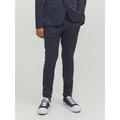 Anzughose JACK & JONES JUNIOR "JPRSOLAR TROUSER NOOS JNR" Gr. 140, N-Gr, blau (dark navy) Jungen Hosen Festliche